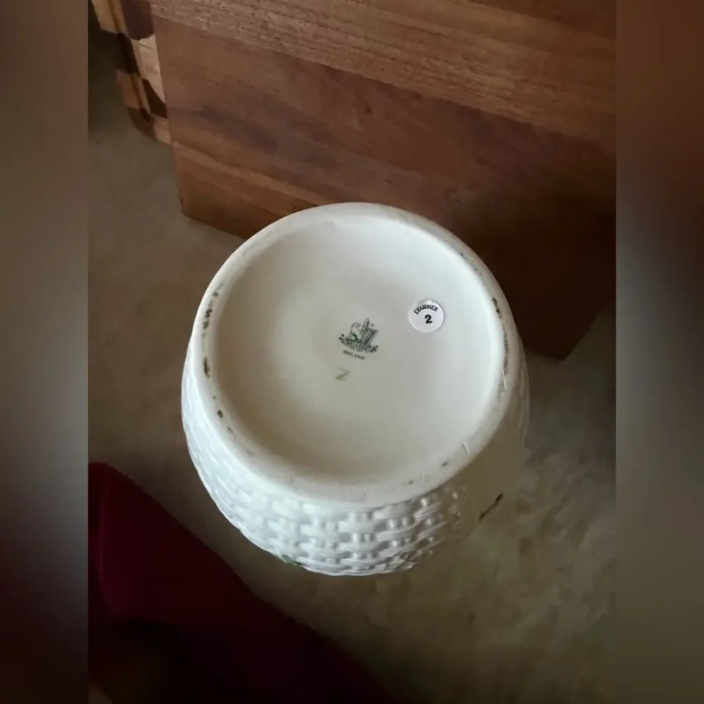 Belleek  Irish porcelain shamrock vase